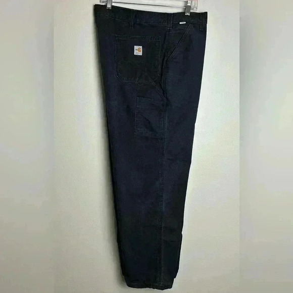 Carhartt Duck Flame Resistant 8-Pocket Utility Work Pants Black 44x30 NFPA 2112 - Picture 3 of 12